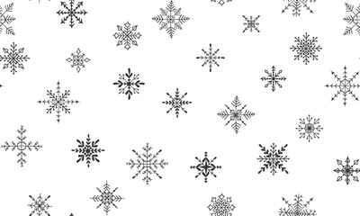 Snowflake pattern. Vector set of snowflakes. Icon, template, design. New Year's or winter things. Isolated on white background snowflakes. EPS 10