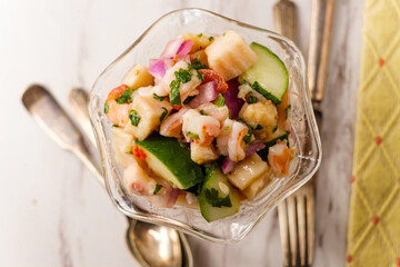 Peruvian Shrimp Tilapia Ceviche