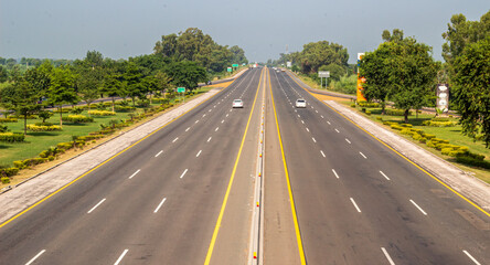 Fototapeta premium Drone Picture of Motorway M-2 Facing North stock photo