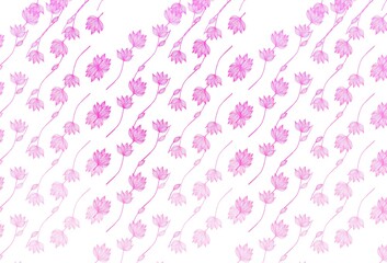 Light Pink vector hand painted pattern.