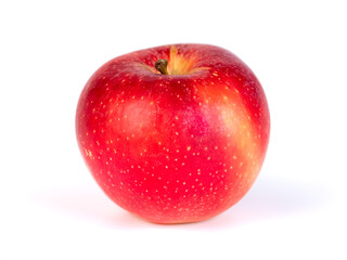 Fresh red apple isolated on white background, food