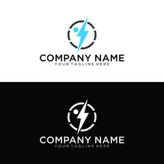 circle electric logo, icon, symbol, design template