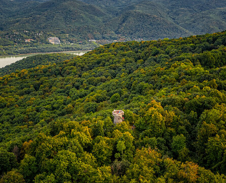 Nice lookout tower at the Danube curve at Nagymaros