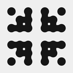 Abstract Cross Pattern Dots Logo generative computational art illustration