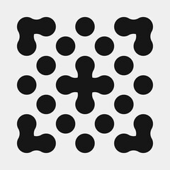 Abstract Cross Pattern Dots Logo generative computational art illustration
