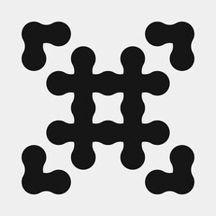 Abstract Cross Pattern Dots Logo generative computational art illustration