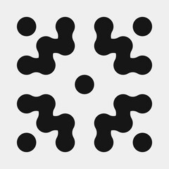 Abstract Cross Pattern Dots Logo generative computational art illustration