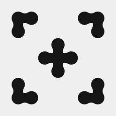 Abstract Cross Pattern Dots Logo generative computational art illustration