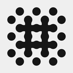 Abstract Cross Pattern Dots Logo generative computational art illustration