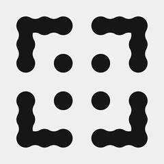 Abstract Cross Pattern Dots Logo generative computational art illustration