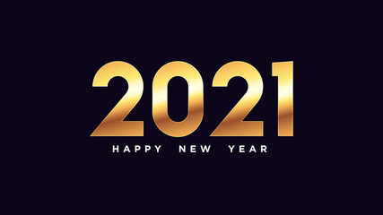 Happy New Year 2021. Golden number 2021. Year of the Ox.