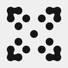 Abstract Cross Pattern Dots Logo generative computational art illustration