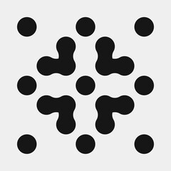 Abstract Cross Pattern Dots Logo generative computational art illustration