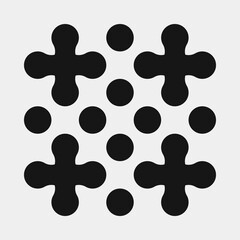 Abstract Cross Pattern Dots Logo generative computational art illustration