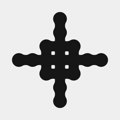 Abstract Cross Pattern Dots Logo generative computational art illustration