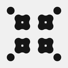 Abstract Cross Pattern Dots Logo generative computational art illustration