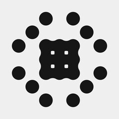 Abstract Cross Pattern Dots Logo generative computational art illustration