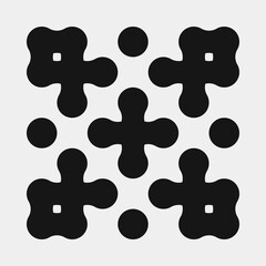 Abstract Cross Pattern Dots Logo generative computational art illustration