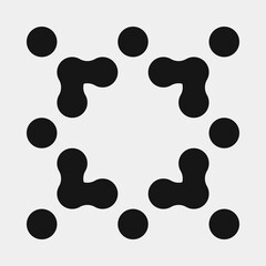 Abstract Cross Pattern Dots Logo generative computational art illustration