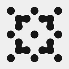 Abstract Cross Pattern Dots Logo generative computational art illustration