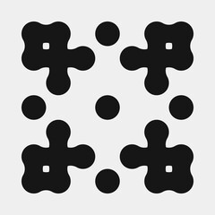 Abstract Cross Pattern Dots Logo generative computational art illustration
