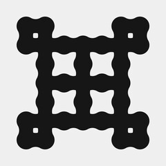 Abstract Cross Pattern Dots Logo generative computational art illustration