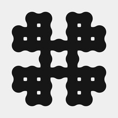 Abstract Cross Pattern Dots Logo generative computational art illustration