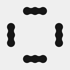 Abstract Cross Pattern Dots Logo generative computational art illustration