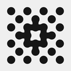 Abstract Cross Pattern Dots Logo generative computational art illustration