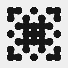 Abstract Cross Pattern Dots Logo generative computational art illustration