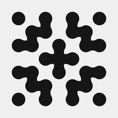 Abstract Cross Pattern Dots Logo generative computational art illustration