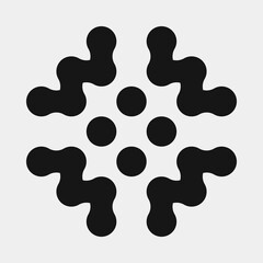 Abstract Cross Pattern Dots Logo generative computational art illustration