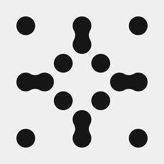 Abstract Cross Pattern Dots Logo generative computational art illustration