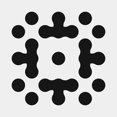 Abstract Cross Pattern Dots Logo generative computational art illustration