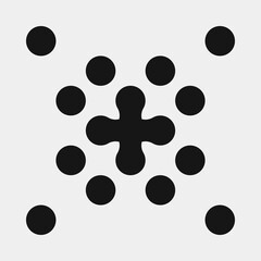 Abstract Cross Pattern Dots Logo generative computational art illustration