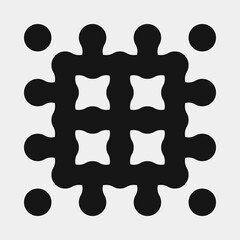 Abstract Cross Pattern Dots Logo generative computational art illustration