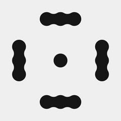 Abstract Cross Pattern Dots Logo generative computational art illustration