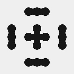 Obraz premium Abstract Cross Pattern Dots Logo generative computational art illustration