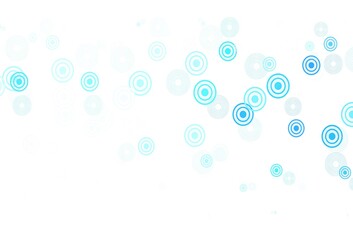 Light BLUE vector background with bubbles.