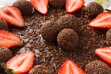 Chocolate Cake with strawberry