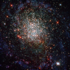 Nebula and stars in deep space. Elements of this image furnished by NASA