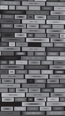 Dark gray abstract background with bricks