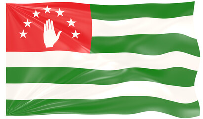 Obraz premium Detailed Illustration of a Waving Flag of Abkhazia