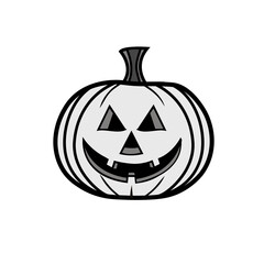 cartoon style vector halloween pumpkin
