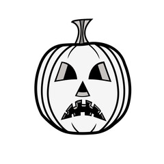 cartoon style vector halloween pumpkin