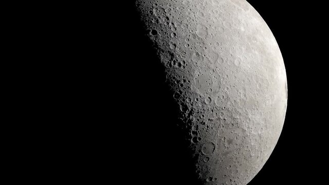 Extremely detailed 4k timelapse of the sun rising on the lunar surface from the moons orbit, Lunar Reconnaissance Orbiter 2009