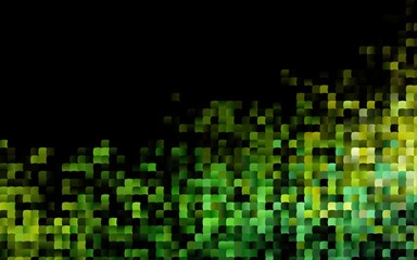 Dark Green, Yellow vector backdrop with rectangles, squares. Rectangles on abstract background with colorful gradient. Pattern for busines ad, booklets, leaflets