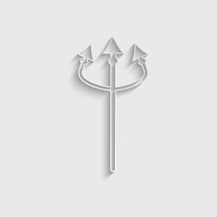 paper trident icon vector.  trident  symbol