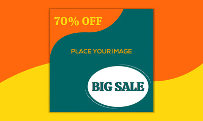 Vector square web banner templates for big and mega sale