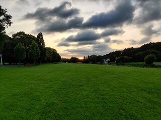 sunset at the park
